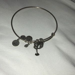 Silver palm tree charm Alex and Ani bracelet